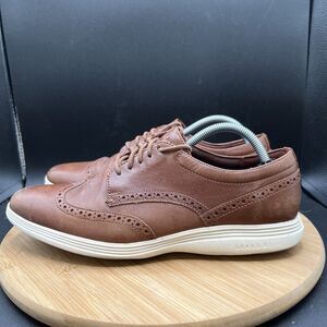 Cole Haan Tan Leather Oxfords with White Sole